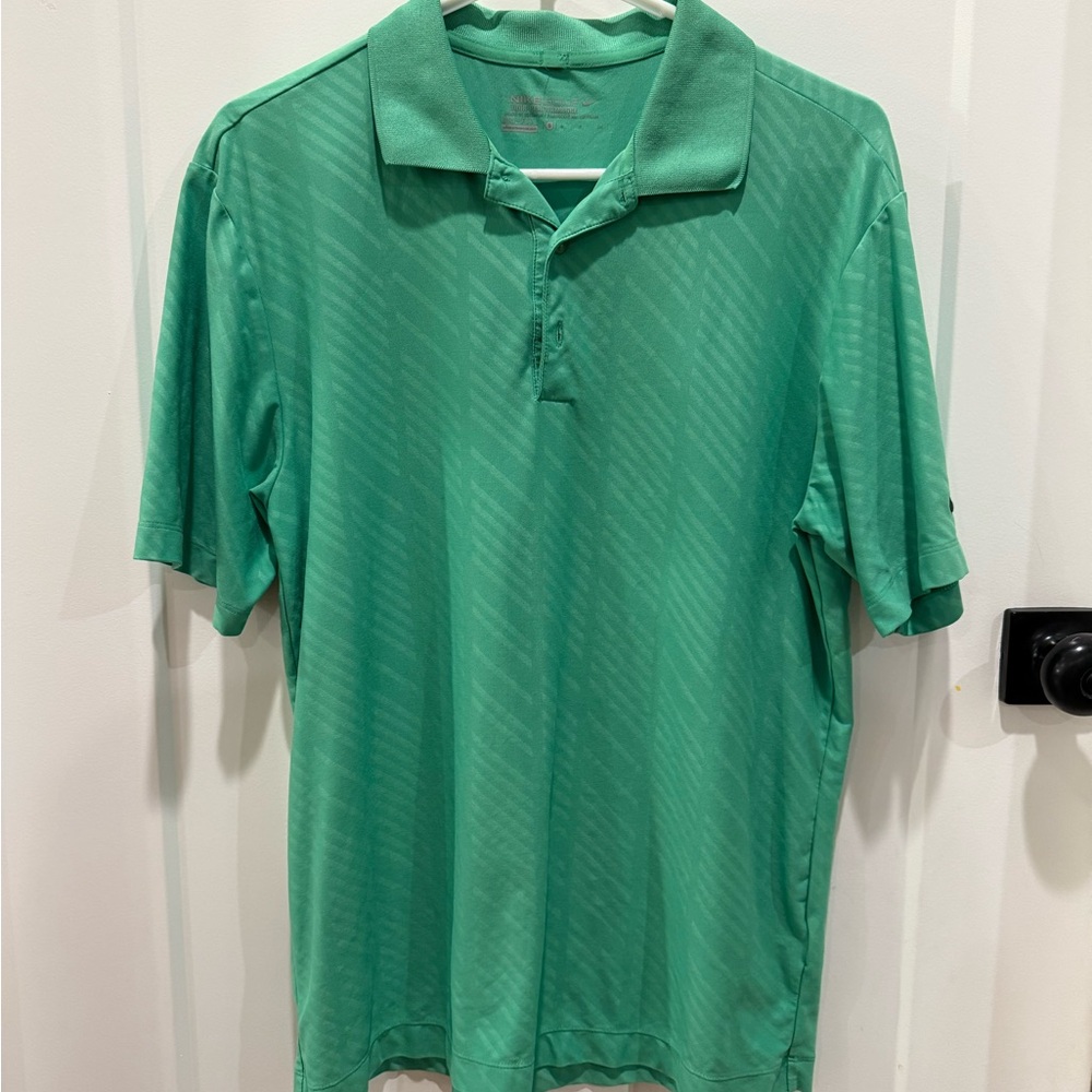 Nike Men's Vibrant Green Polo Shirt